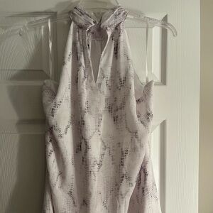 Ann Taylor NWT sleeveless halter with ruffled high neck